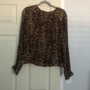 Express women’s leopard print blouse size medium